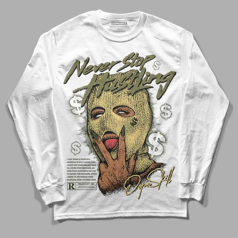 Craft Olive 4s DopeSkill Long Sleeve T-Shirt Never Stop Hustling Graphic sold by DopeSkill product image thumbnail 2