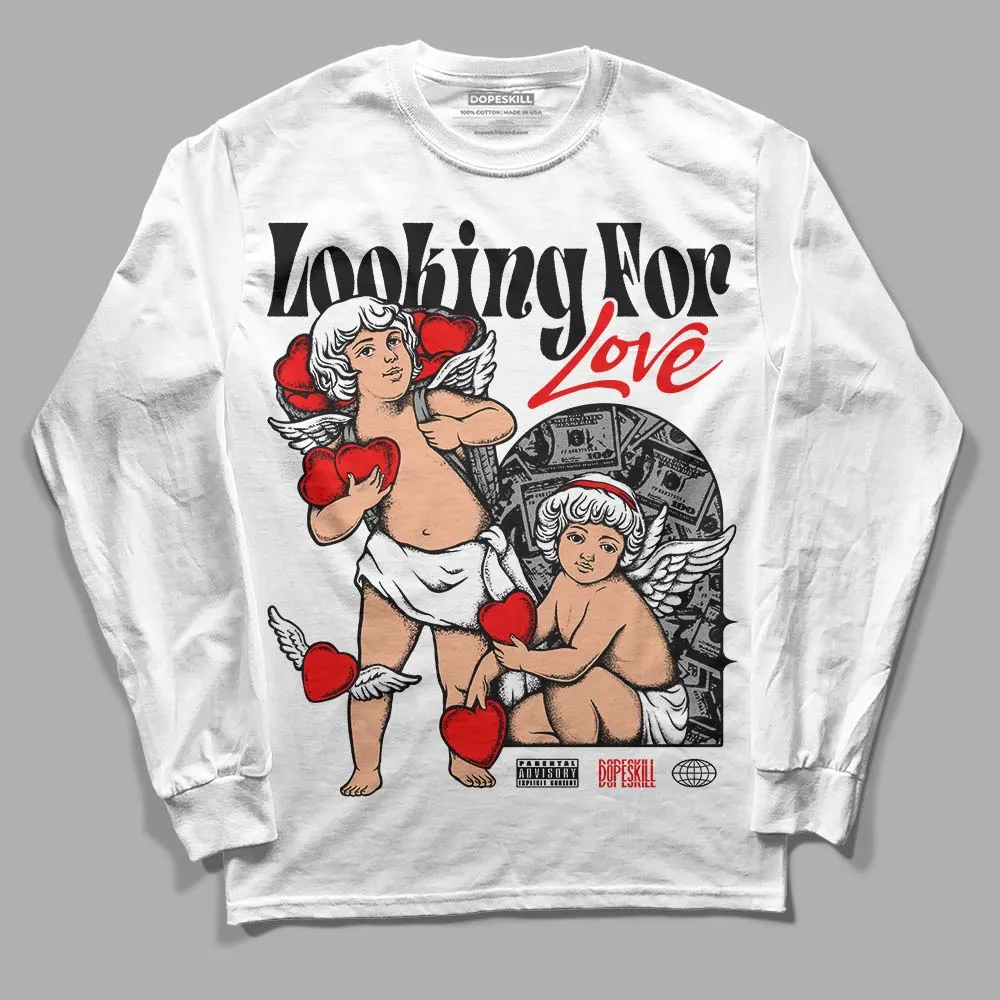 "Black/White" 1s DopeSkill Long Sleeve T-Shirt Looking For Love Graphic sold by DopeSkill product image thumbnail 2