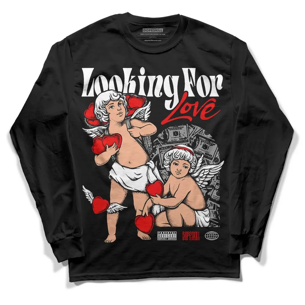 "Black/White" 1s DopeSkill Long Sleeve T-Shirt Looking For Love Graphic sold by DopeSkill
