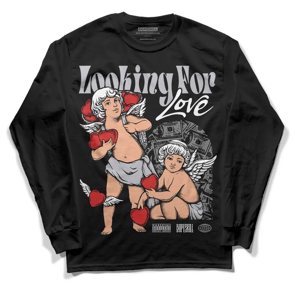 Wolf Grey 13s DopeSkill Long Sleeve T-Shirt Looking For Love Graphic sold by DopeSkill product image thumbnail 2