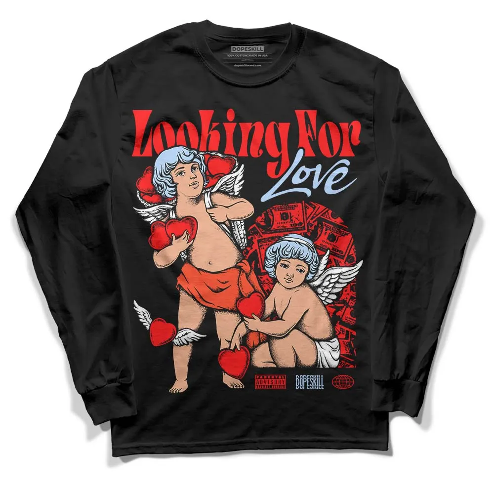White Infrared 7s DopeSkill Long Sleeve T-Shirt Looking For Love Graphic sold by DopeSkill product image thumbnail 2