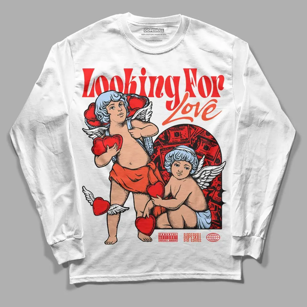White Infrared 7s DopeSkill Long Sleeve T-Shirt Looking For Love Graphic sold by DopeSkill