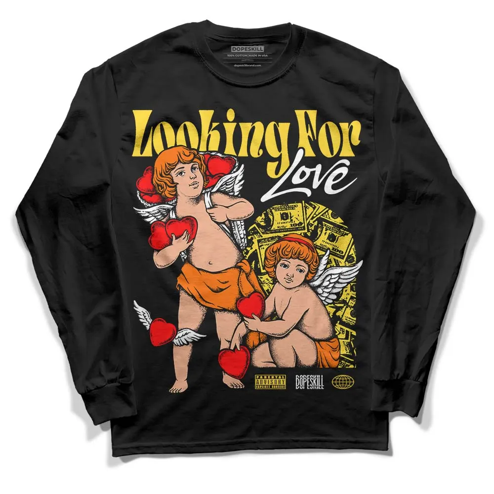 Black Tour Yellow AJ 4 Thunder DopeSkill Long Sleeve T-Shirt Looking For Love Graphic sold by DopeSkill