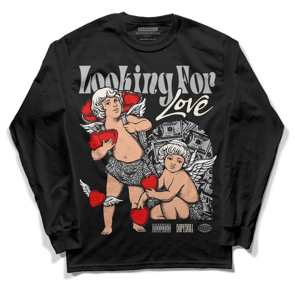 Off Noir 3s DopeSkill Long Sleeve T-Shirt Looking For Love Graphic sold by DopeSkill product image thumbnail 2
