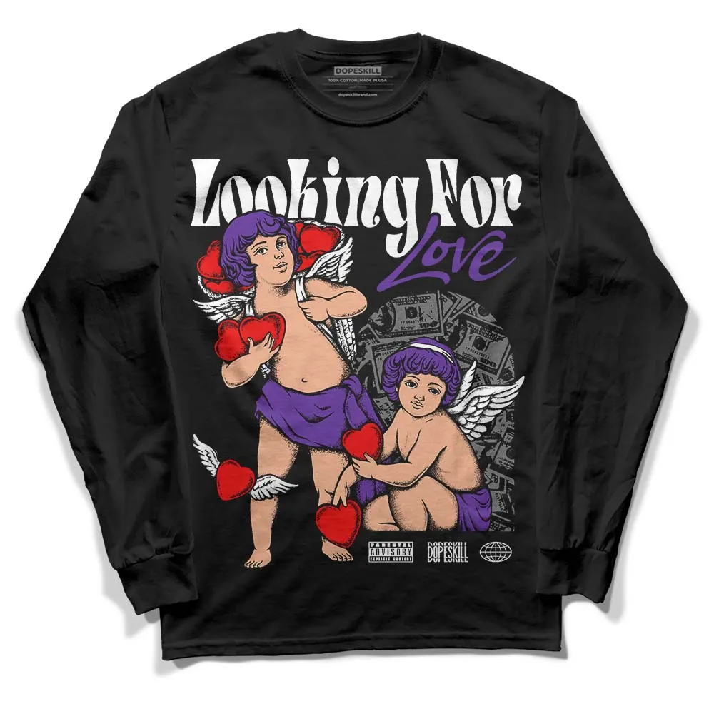 Dark Iris 3s DopeSkill Long Sleeve T-Shirt Looking For Love Graphic sold by DopeSkill product image thumbnail 2