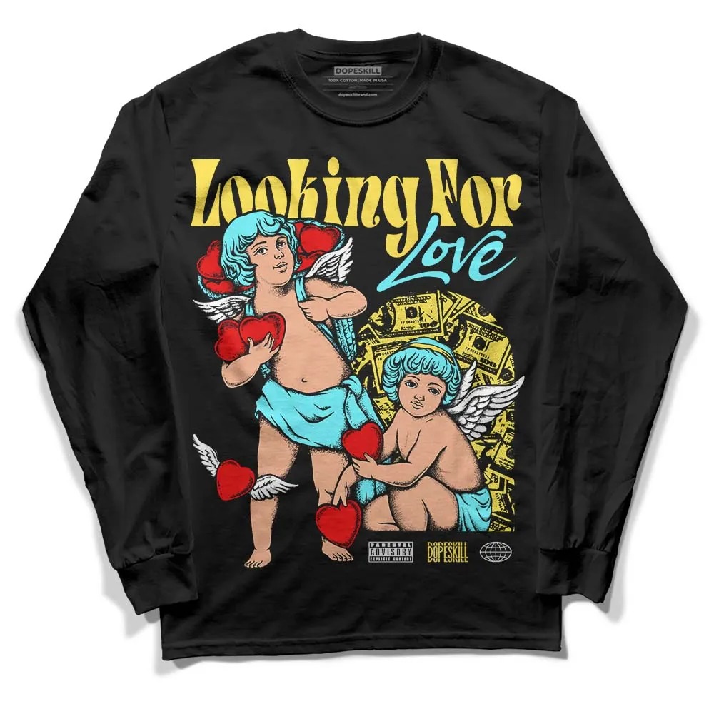 Aqua 5s DopeSkill Long Sleeve T-Shirt Looking For Love Graphic sold by DopeSkill