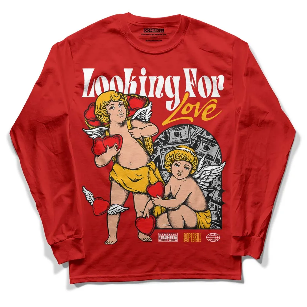 Red Collection DopeSkill Red Long Sleeve T-Shirt Looking For Love Graphic sold by DopeSkill