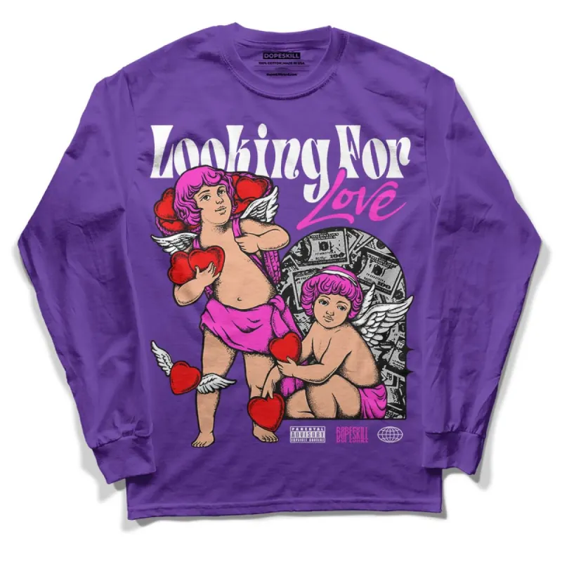 PURPLE Collection DopeSkill Purple Long Sleeve T-Shirt Looking For Love Graphic sold by DopeSkill