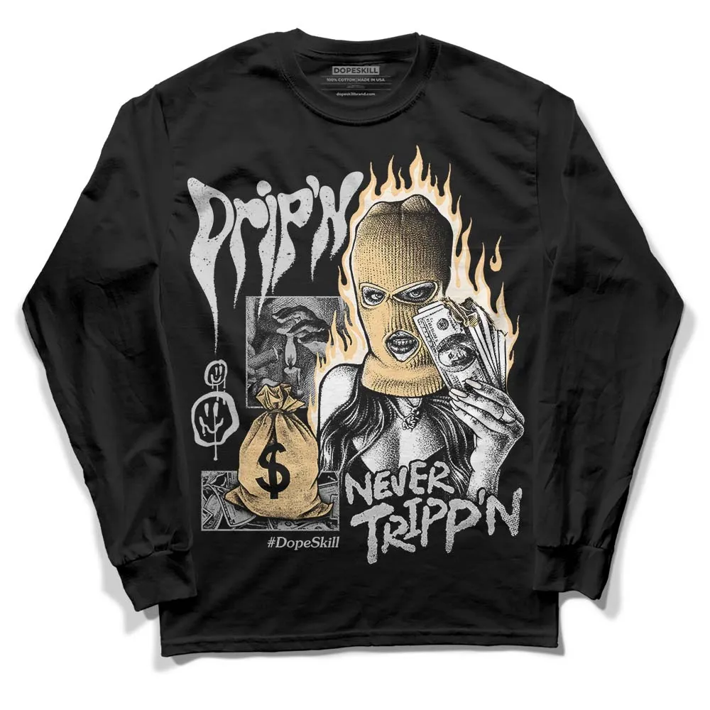 Off Noir 3s DopeSkill Long Sleeve T-Shirt Drip'n Never Tripp'n Graphic sold by DopeSkill product image thumbnail 2