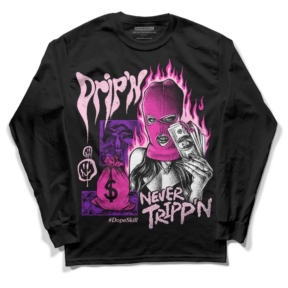 Pink Collection DopeSkill Long Sleeve T-Shirt Drip'n Never Tripp'n Graphic sold by DopeSkill product image thumbnail 2