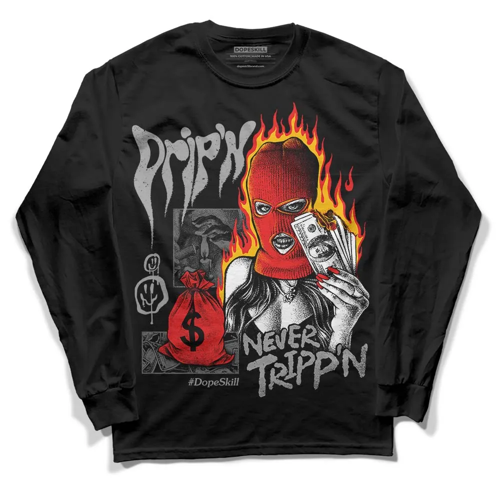 Grey Collection DopeSkill Long Sleeve T-Shirt Drip'n Never Tripp'n Graphic sold by DopeSkill product image thumbnail 2