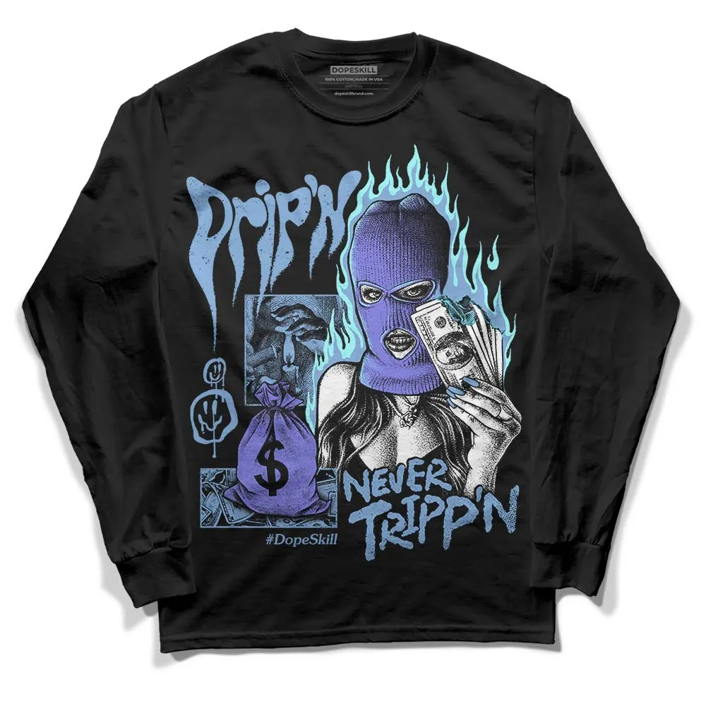 University Blue Collection DopeSkill Long Sleeve T-Shirt Drip'n Never Tripp'n Graphic sold by DopeSkill product image thumbnail 2