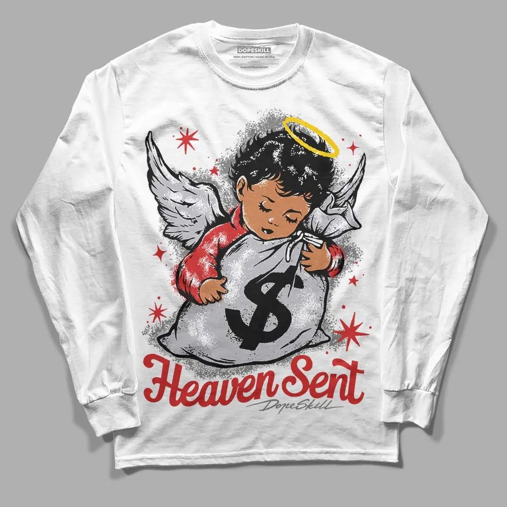 Wolf Grey 13s DopeSkill Long Sleeve T-Shirt Heaven Sent Graphic sold by DopeSkill