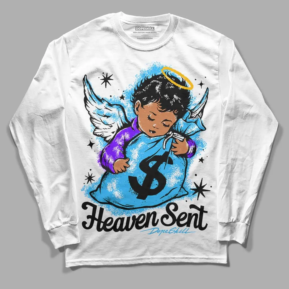 University Blue Toe 1s DopeSkill Long Sleeve T-Shirt Heaven Sent Graphic sold by DopeSkill