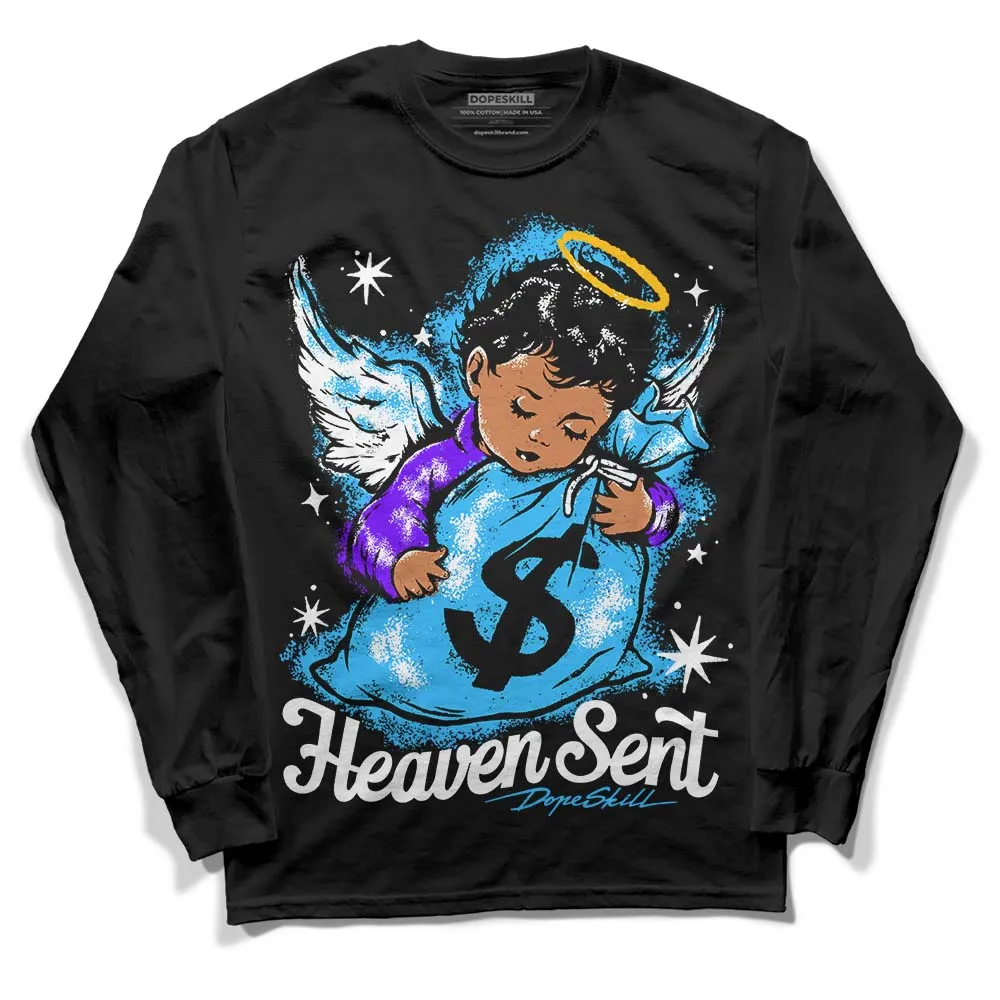 University Blue Toe 1s DopeSkill Long Sleeve T-Shirt Heaven Sent Graphic sold by DopeSkill product image thumbnail 2