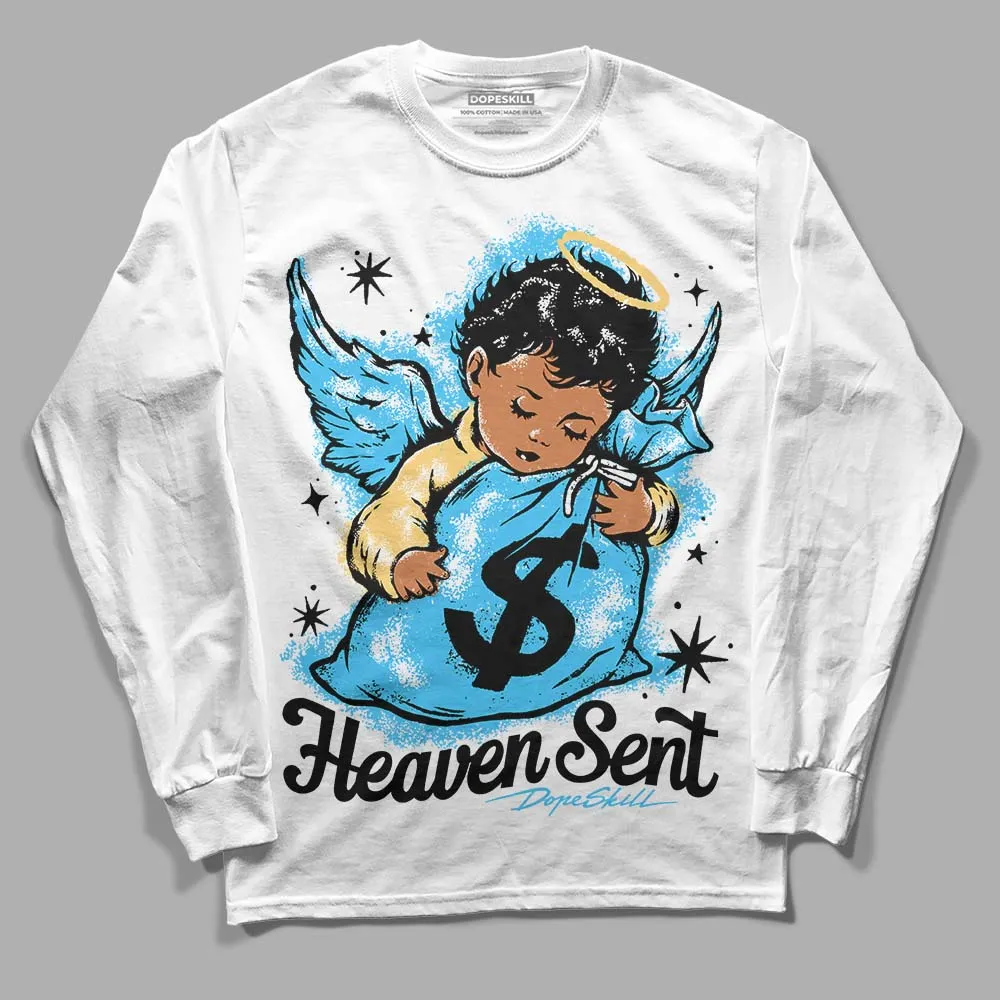 University Blue 13s DopeSkill Long Sleeve T-Shirt Heaven Sent Graphic sold by DopeSkill product image thumbnail 2