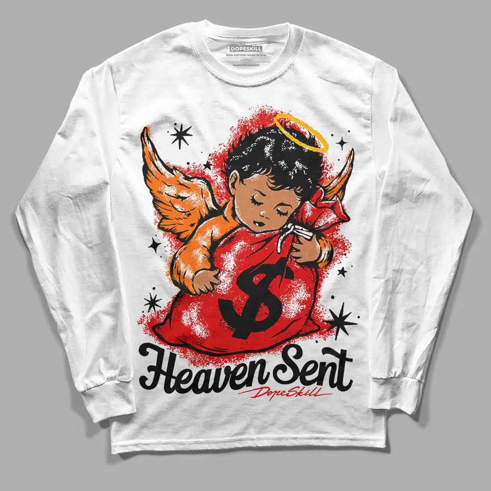 Satin Bred 1s DopeSkill Long Sleeve T-Shirt Heaven Sent Graphic sold by DopeSkill product image thumbnail 2