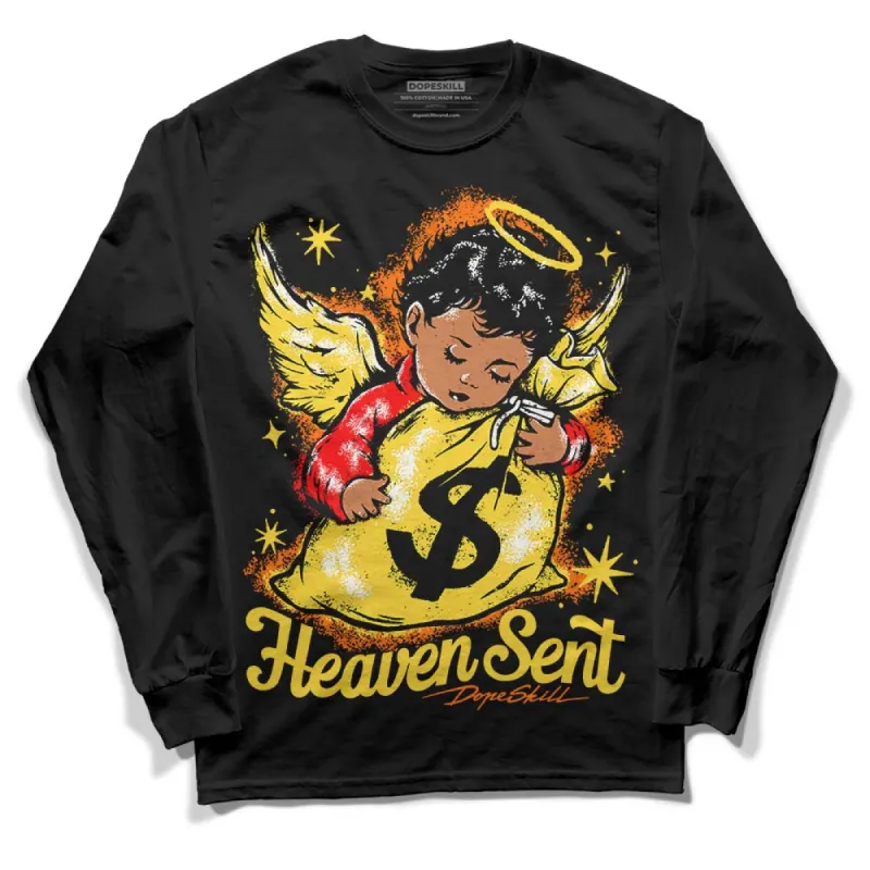 Black Tour Yellow AJ 4 Thunder DopeSkill Long Sleeve T-Shirt Heaven Sent Graphic sold by DopeSkill