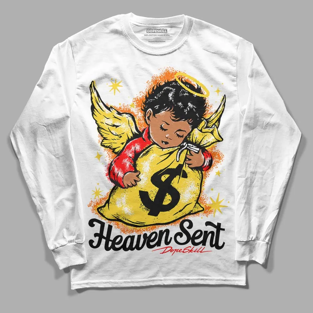 Black Tour Yellow AJ 4 Thunder DopeSkill Long Sleeve T-Shirt Heaven Sent Graphic sold by DopeSkill product image thumbnail 2