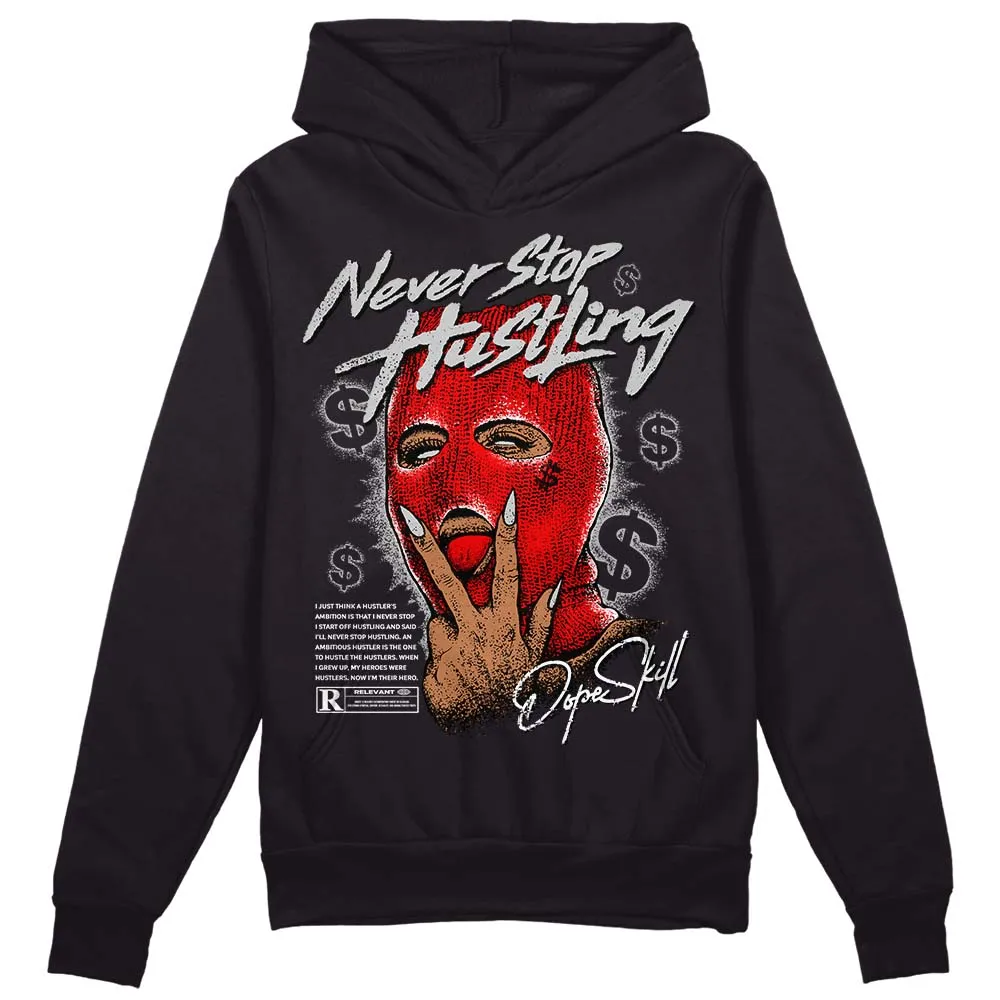 Cherry 12s DopeSkill Hoodie Sweatshirt Never Stop Hustling Graphic sold by DopeSkill product image thumbnail 2