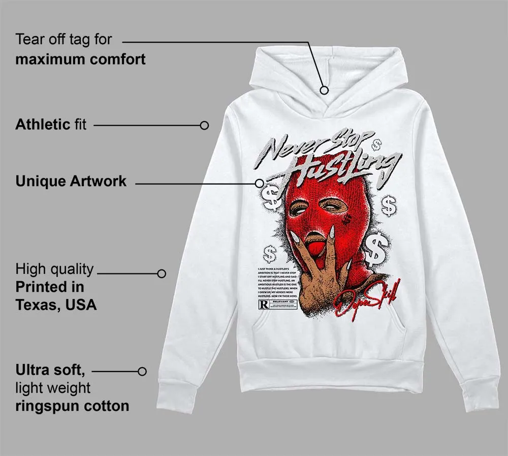 Cherry 12s DopeSkill Hoodie Sweatshirt Never Stop Hustling Graphic sold by DopeSkill product image thumbnail 3