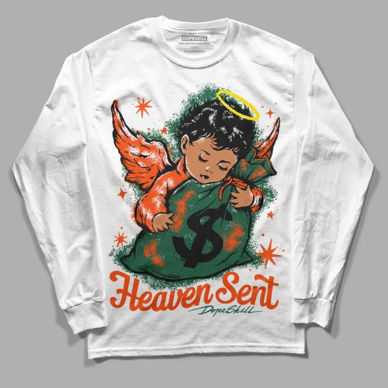 Dunk Team Dark Green Orange DopeSkill Long Sleeve T-Shirt Heaven Sent Graphic sold by DopeSkill