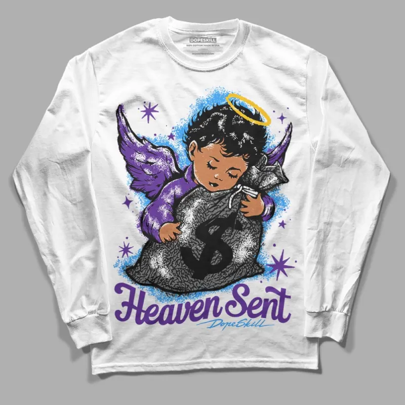 Dark Iris 3s DopeSkill Long Sleeve T-Shirt Heaven Sent Graphic sold by DopeSkill