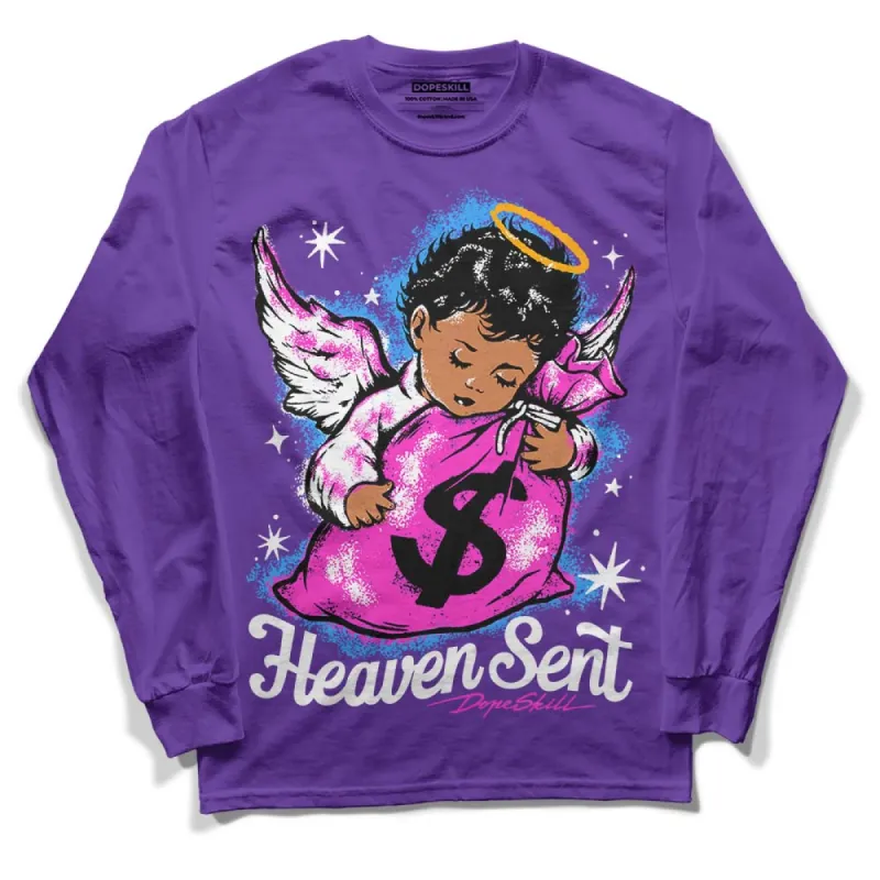 Court Purple 13s DopeSkill Purple Long Sleeve T-Shirt Heaven Sent Graphic sold by DopeSkill