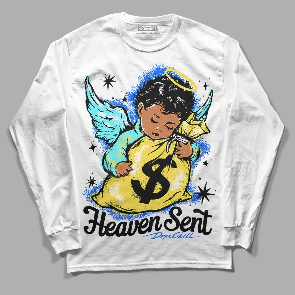 Aqua 5s DopeSkill Long Sleeve T-Shirt Heaven Sent Graphic sold by DopeSkill product image thumbnail 2