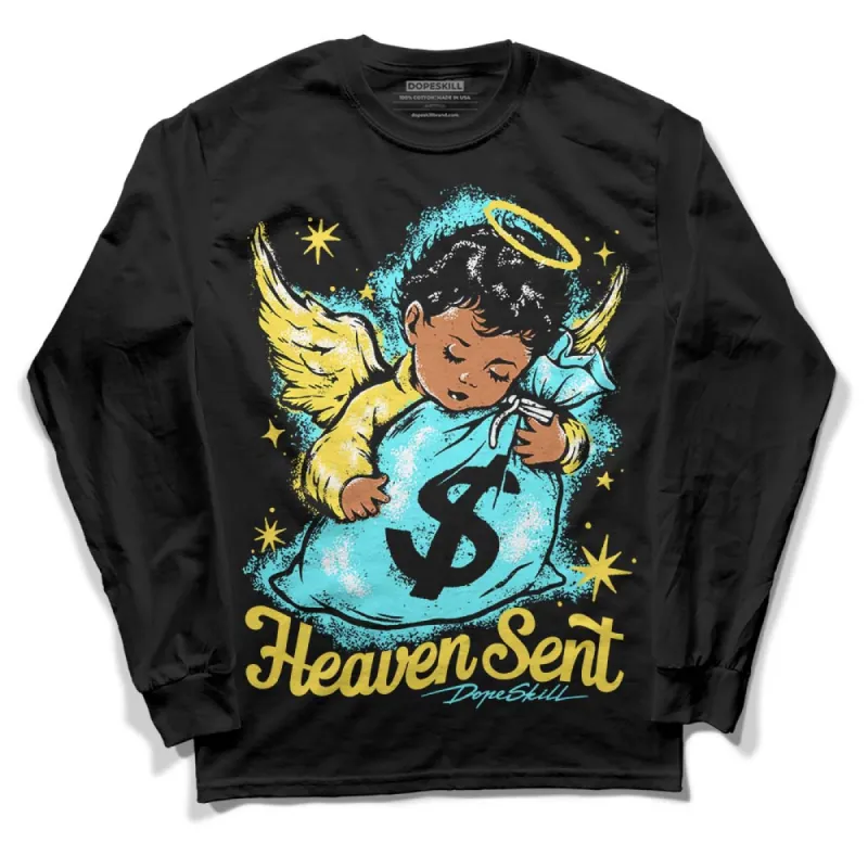 Aqua 5s DopeSkill Long Sleeve T-Shirt Heaven Sent Graphic sold by DopeSkill