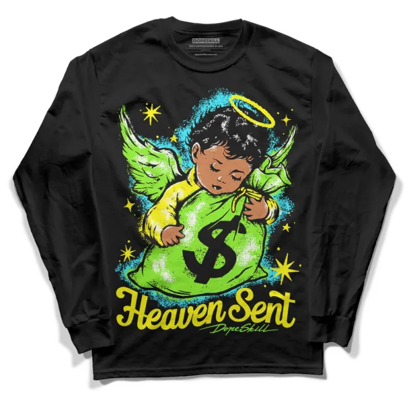 Neon Green Collection DopeSkill Long Sleeve T-Shirt Heaven Sent Graphic sold by DopeSkill