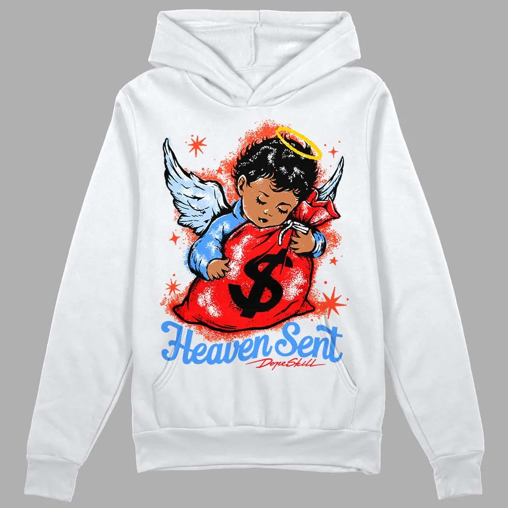 White Infrared 7s DopeSkill Hoodie Sweatshirt Heaven Sent Graphic sold by DopeSkill