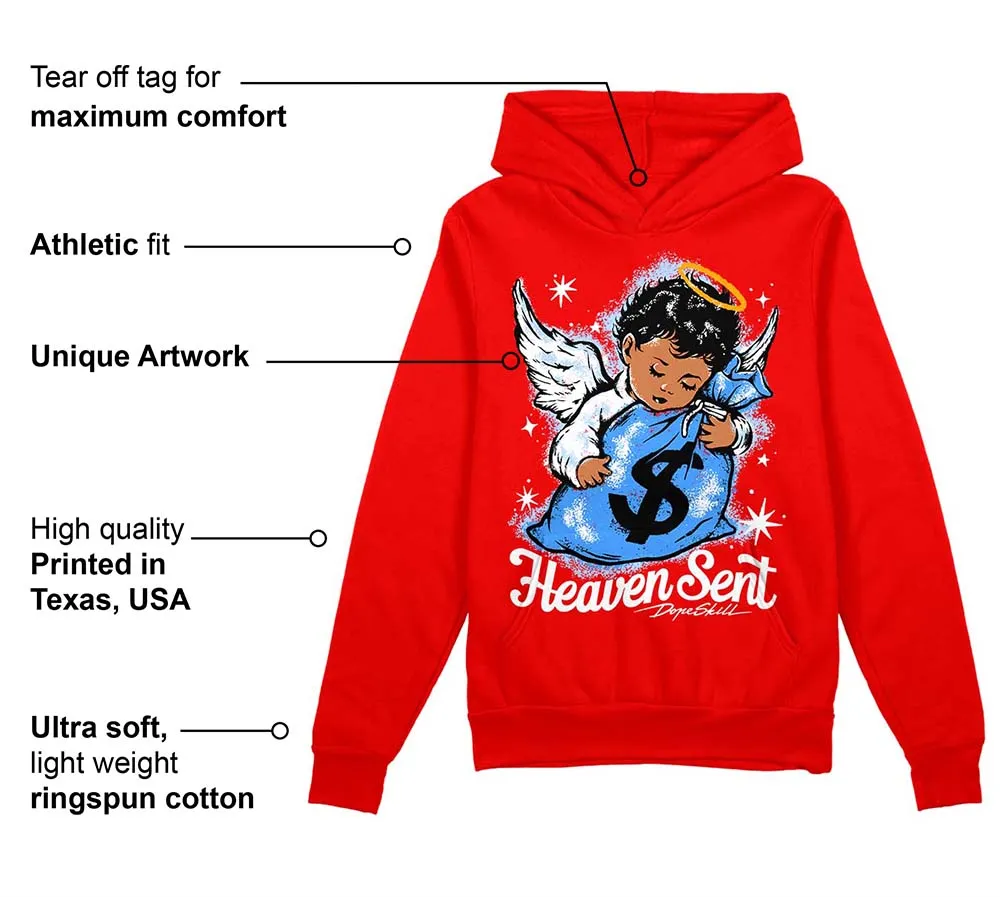 Cherry 11s DopeSkill Varsity Red Hoodie Sweatshirt Heaven Sent Graphic sold by DopeSkill product image thumbnail 2