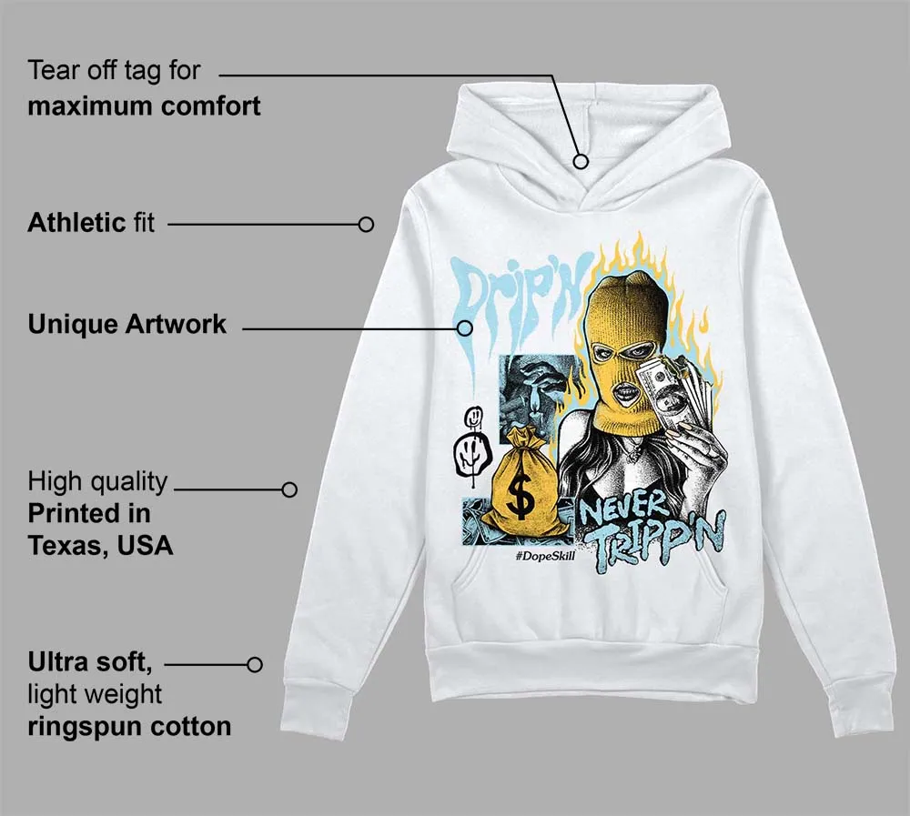 Blue Grey 13s DopeSkill Hoodie Sweatshirt Drip'n Never Tripp'n Graphic sold by DopeSkill product image thumbnail 3