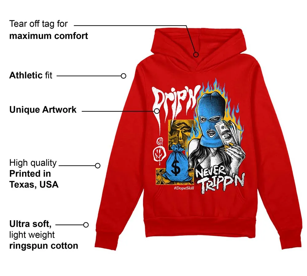 Red Collection DopeSkill Red Hoodie Sweatshirt Drip'n Never Tripp'n Graphic sold by DopeSkill product image thumbnail 2