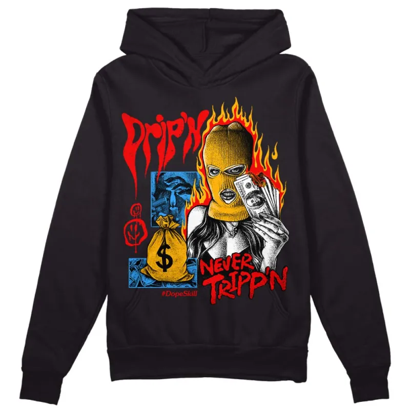 Red Collection DopeSkill Hoodie Sweatshirt Drip'n Never Tripp'n Graphic sold by DopeSkill