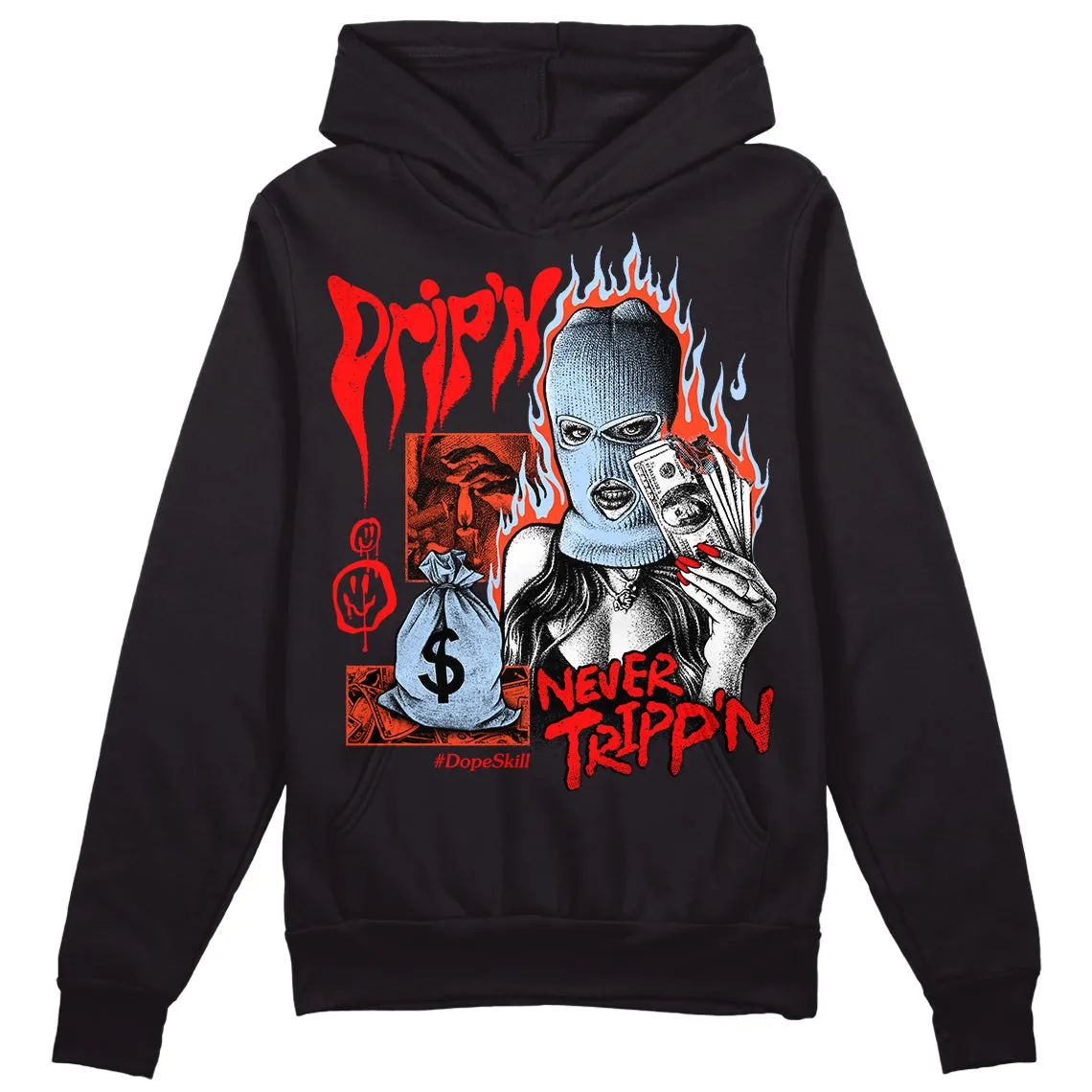 White Infrared 7s DopeSkill Hoodie Sweatshirt Drip'n Never Tripp'n Graphic sold by DopeSkill product image thumbnail 2