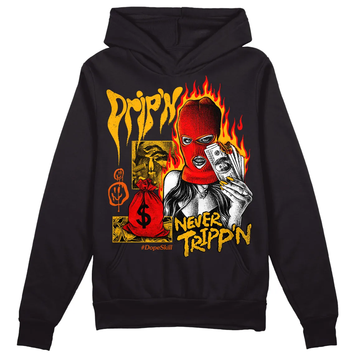 Goldenrod Dunk DopeSkill Hoodie Sweatshirt Drip'n Never Tripp'n Graphic sold by DopeSkill