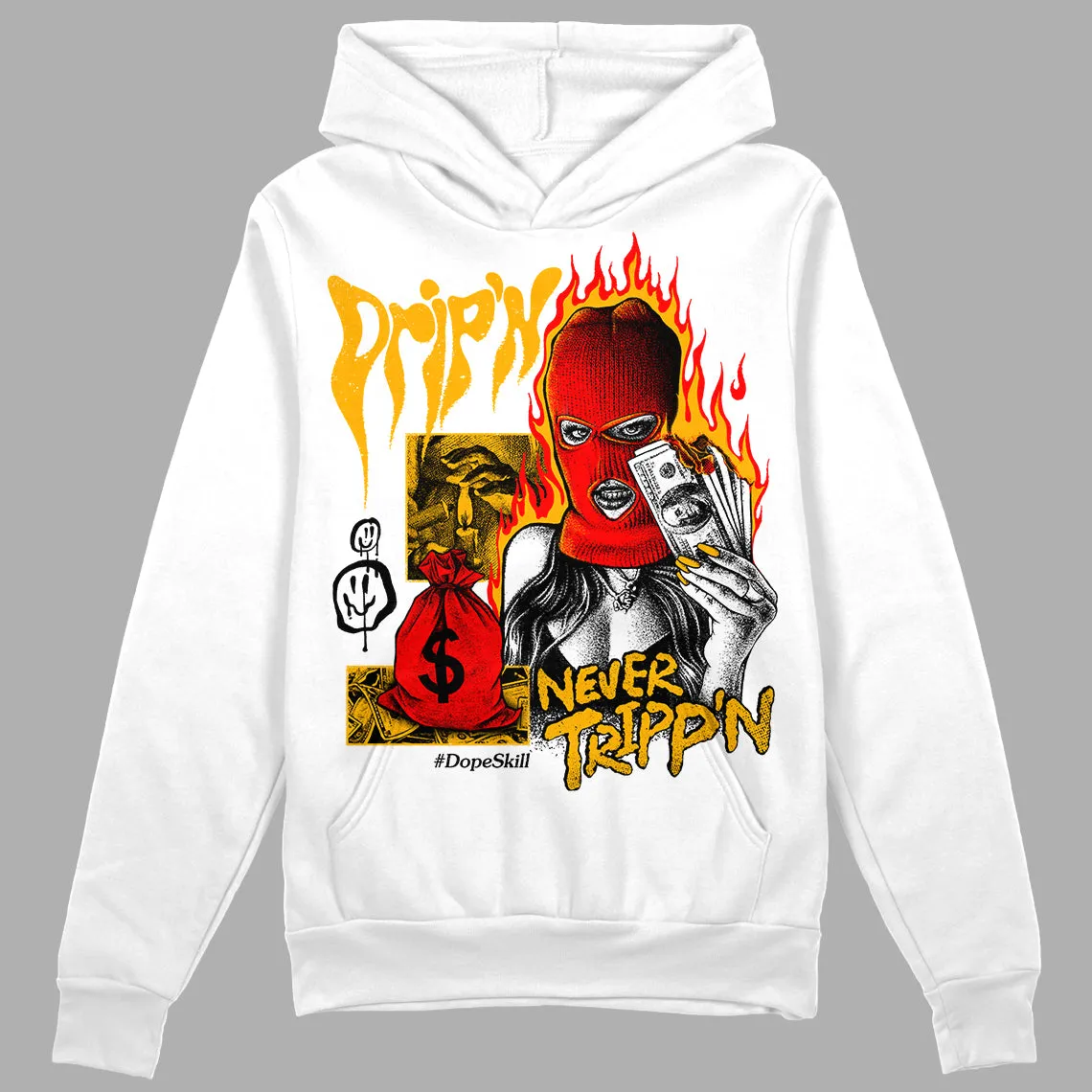 Goldenrod Dunk DopeSkill Hoodie Sweatshirt Drip'n Never Tripp'n Graphic sold by DopeSkill product image thumbnail 2