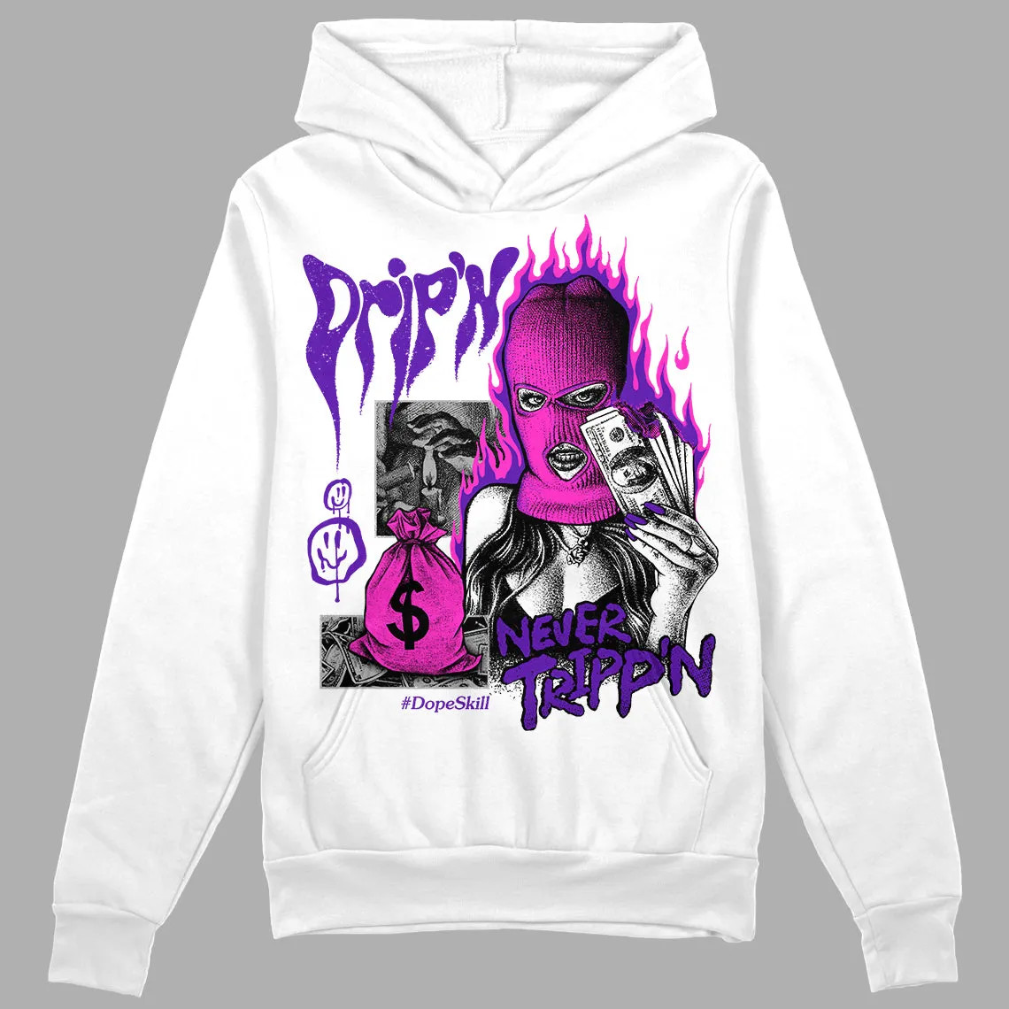 Court Purple 13s DopeSkill Hoodie Sweatshirt Drip'n Never Tripp'n Graphic sold by DopeSkill product image thumbnail 2