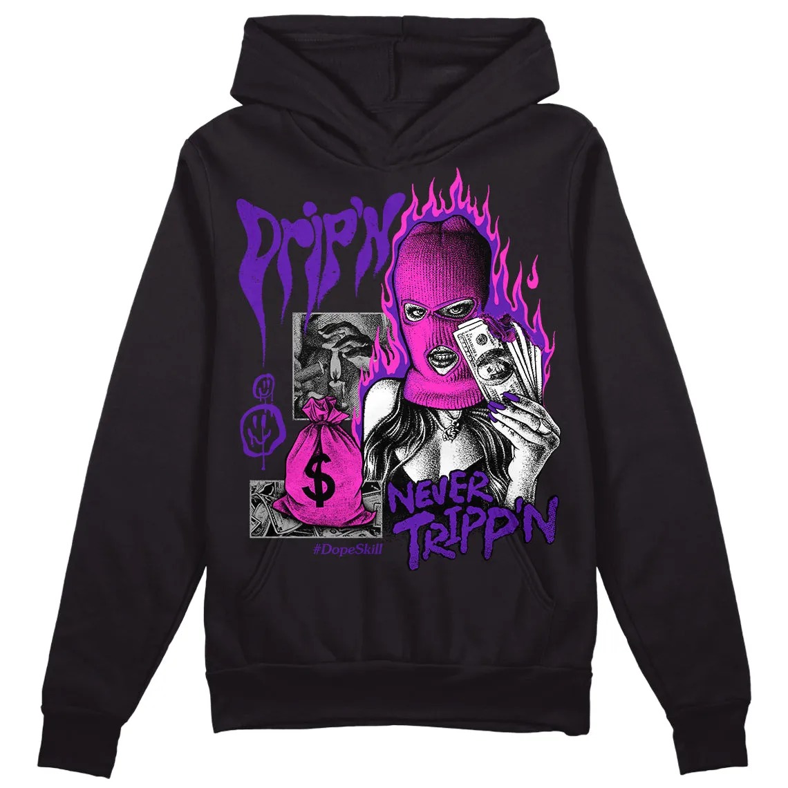 Court Purple 13s DopeSkill Hoodie Sweatshirt Drip'n Never Tripp'n Graphic sold by DopeSkill