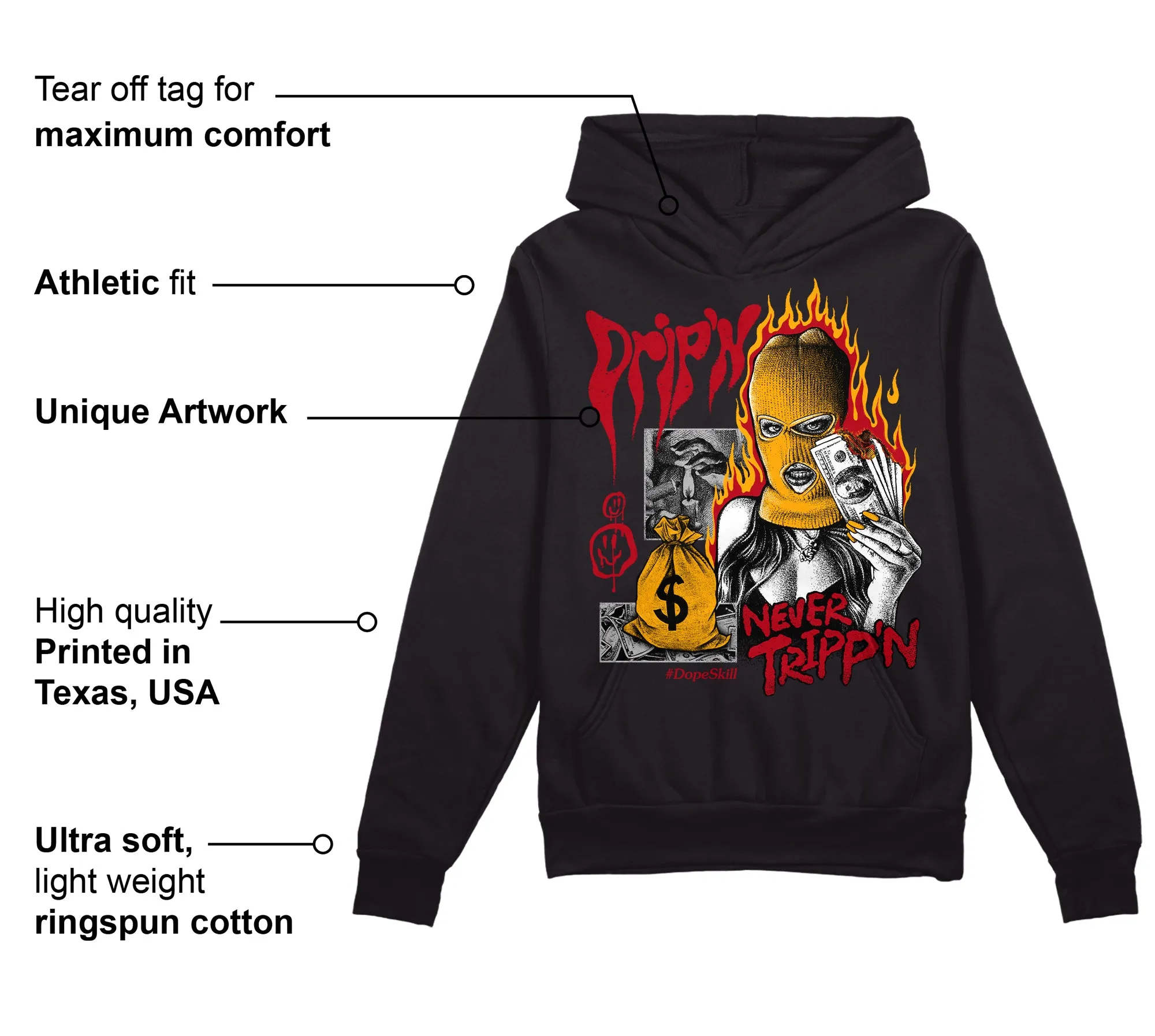 Citrus 7s DopeSkill Hoodie Sweatshirt Drip'n Never Tripp'n Graphic sold by DopeSkill product image thumbnail 3