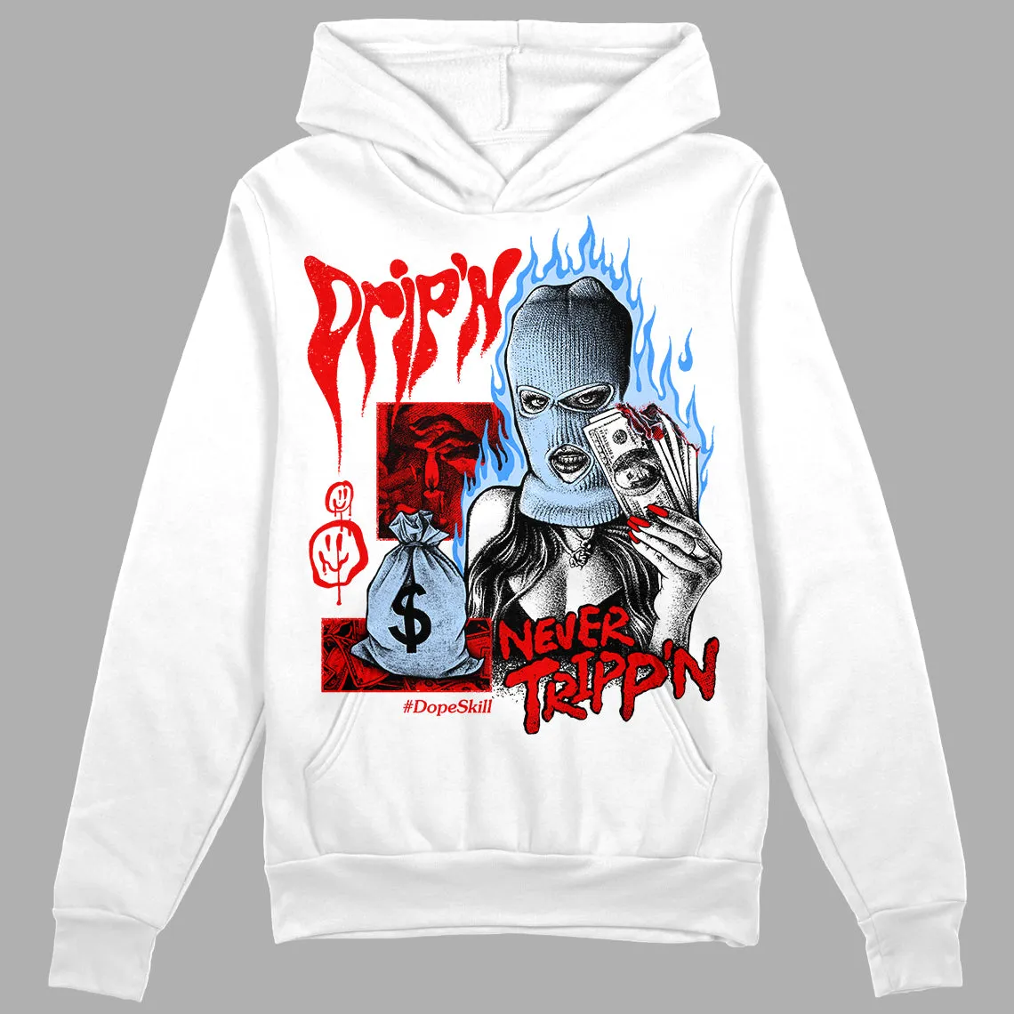Cherry 11s DopeSkill Hoodie Sweatshirt Drip'n Never Tripp'n Graphic sold by DopeSkill