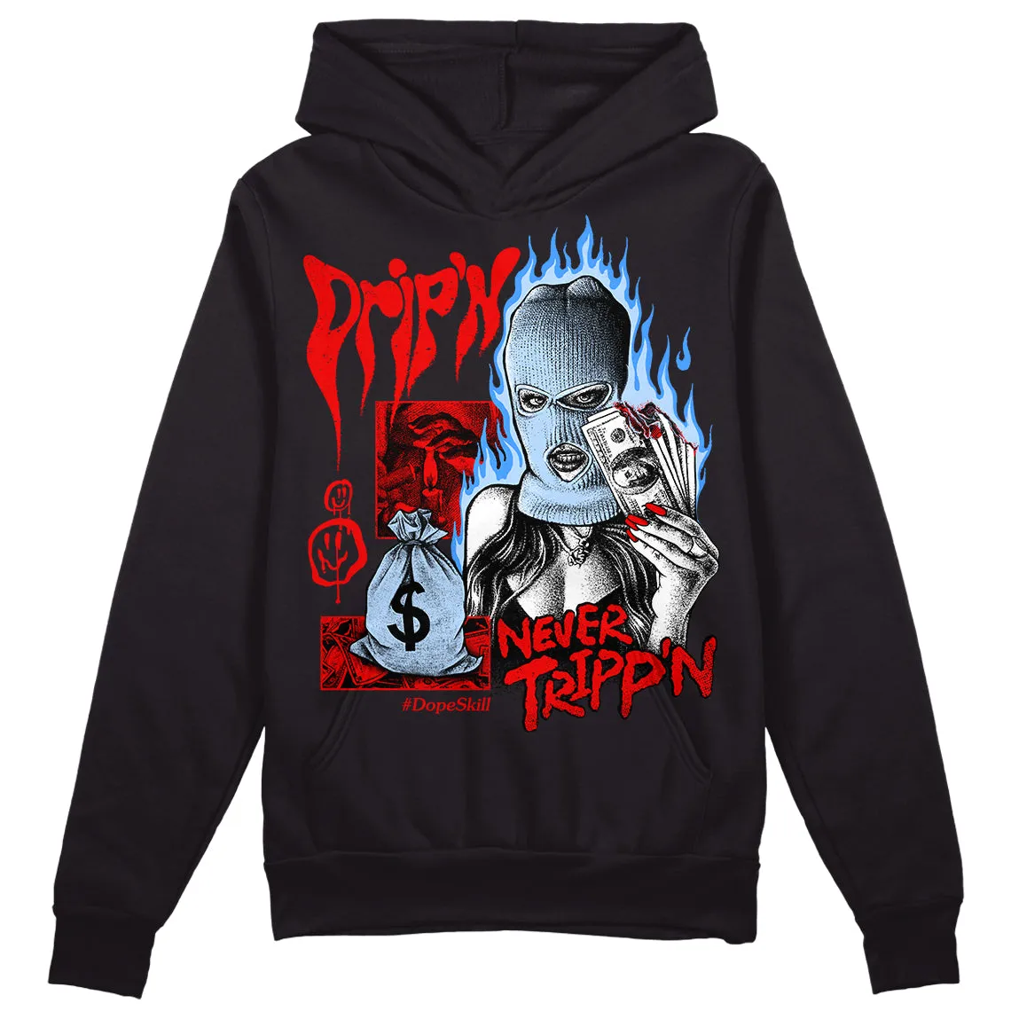 Cherry 11s DopeSkill Hoodie Sweatshirt Drip'n Never Tripp'n Graphic sold by DopeSkill product image thumbnail 2