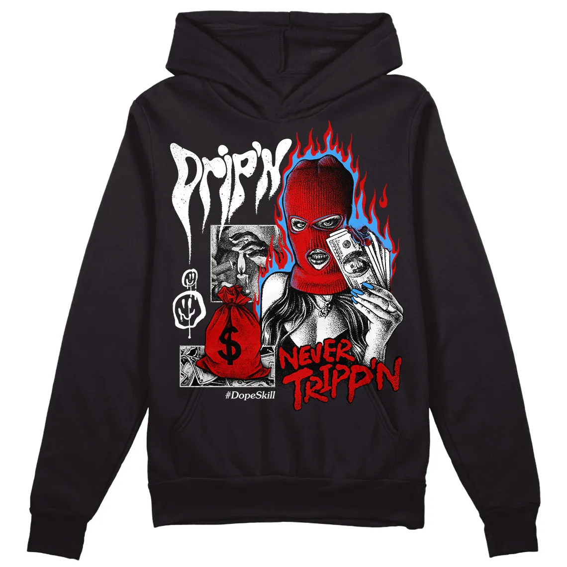 Black Toe 1s DopeSkill Hoodie Sweatshirt Drip'n Never Tripp'n Graphic sold by DopeSkill product image thumbnail 2