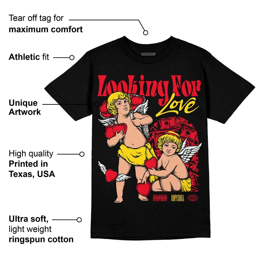 Red Thunder 4s DopeSkill T-shirt Looking For Love Graphic sold by DopeSkill product image thumbnail 3