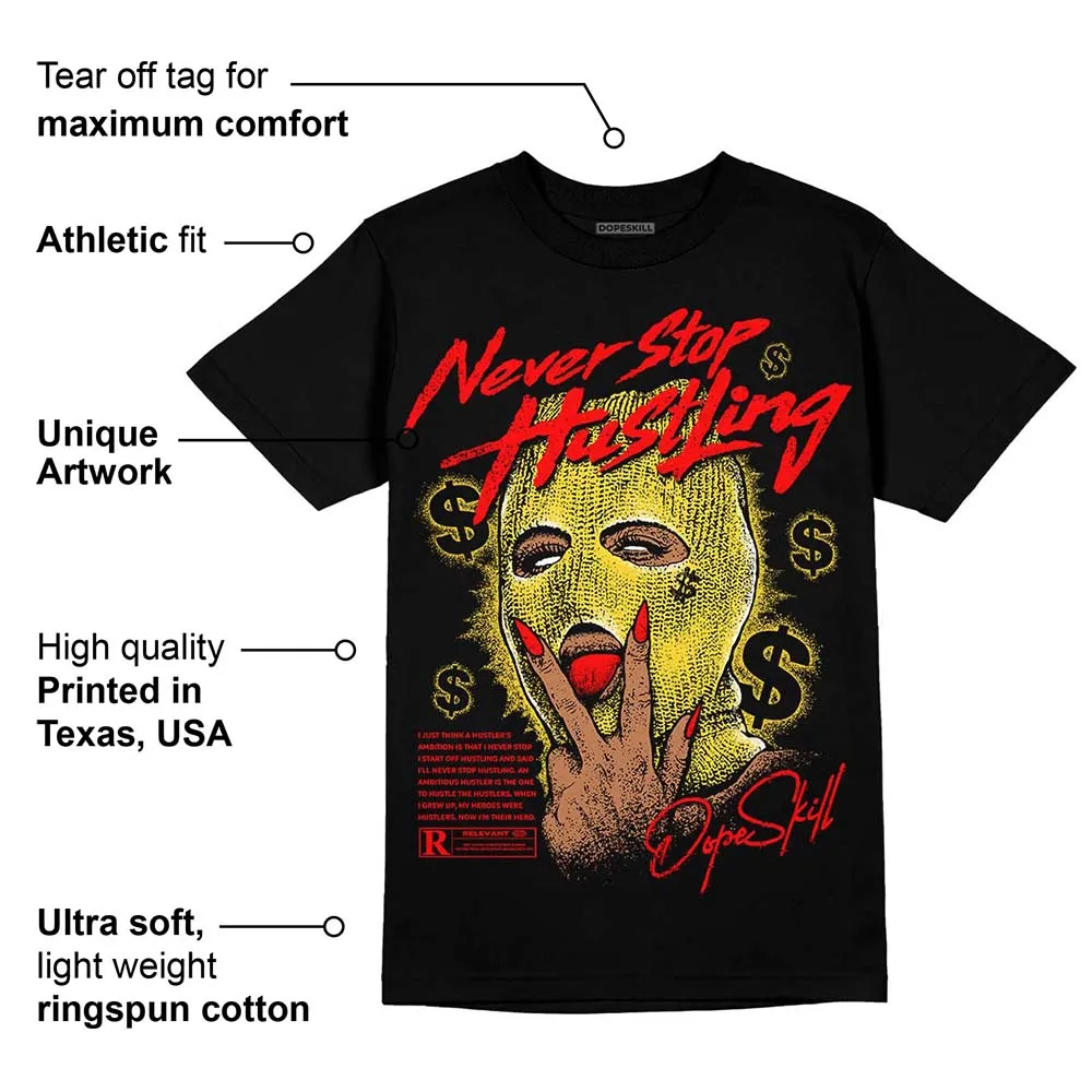 Black Tour Yellow AJ 4 Thunder DopeSkill Unisex T-Shirt Never Stop Hustling Graphic sold by DopeSkill product image thumbnail 4