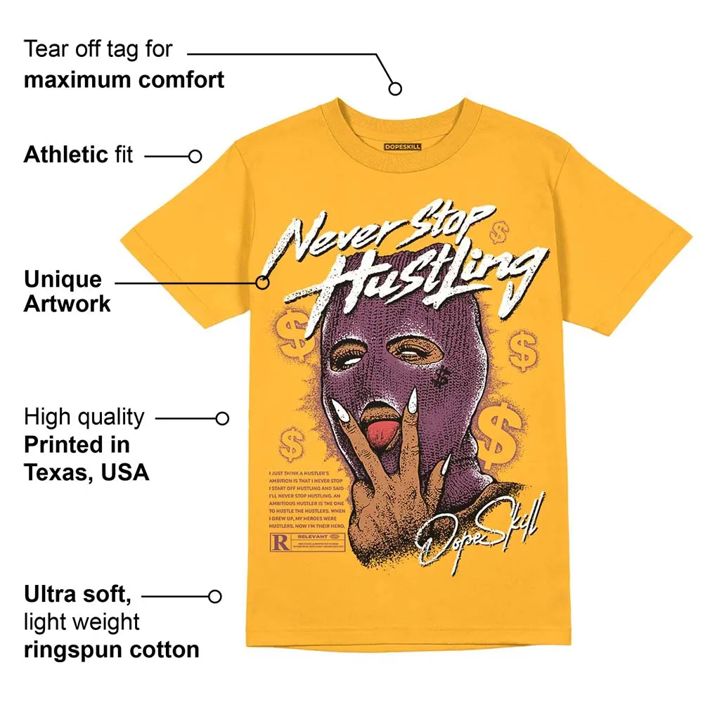 Brotherhood 1s High OG DopeSkill University Gold T-shirt Never Stop Hustling Graphic sold by DopeSkill product image thumbnail 2