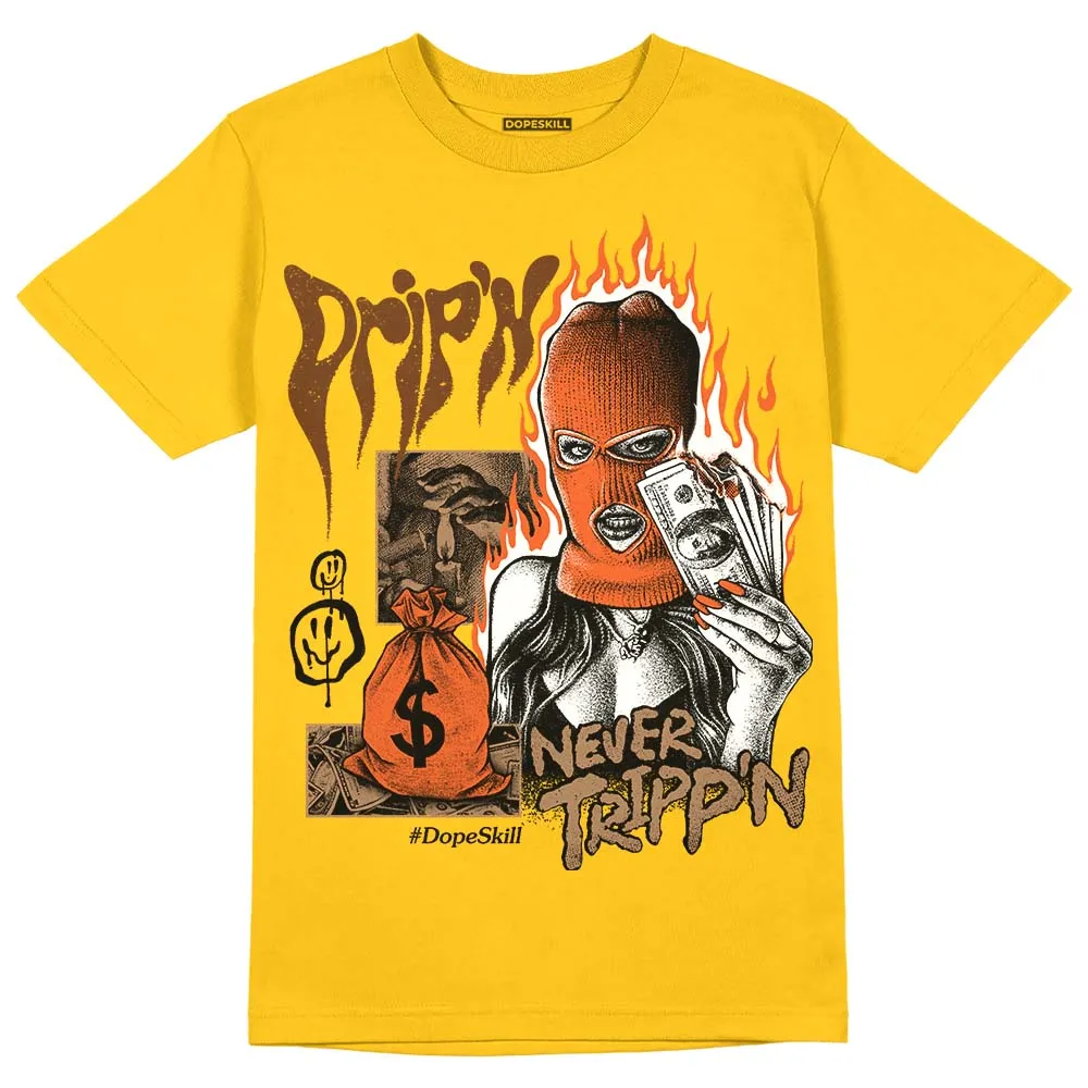 Yellow Collection DopeSkill Gold T-shirt Drip'n Never Tripp'n Graphic sold by DopeSkill