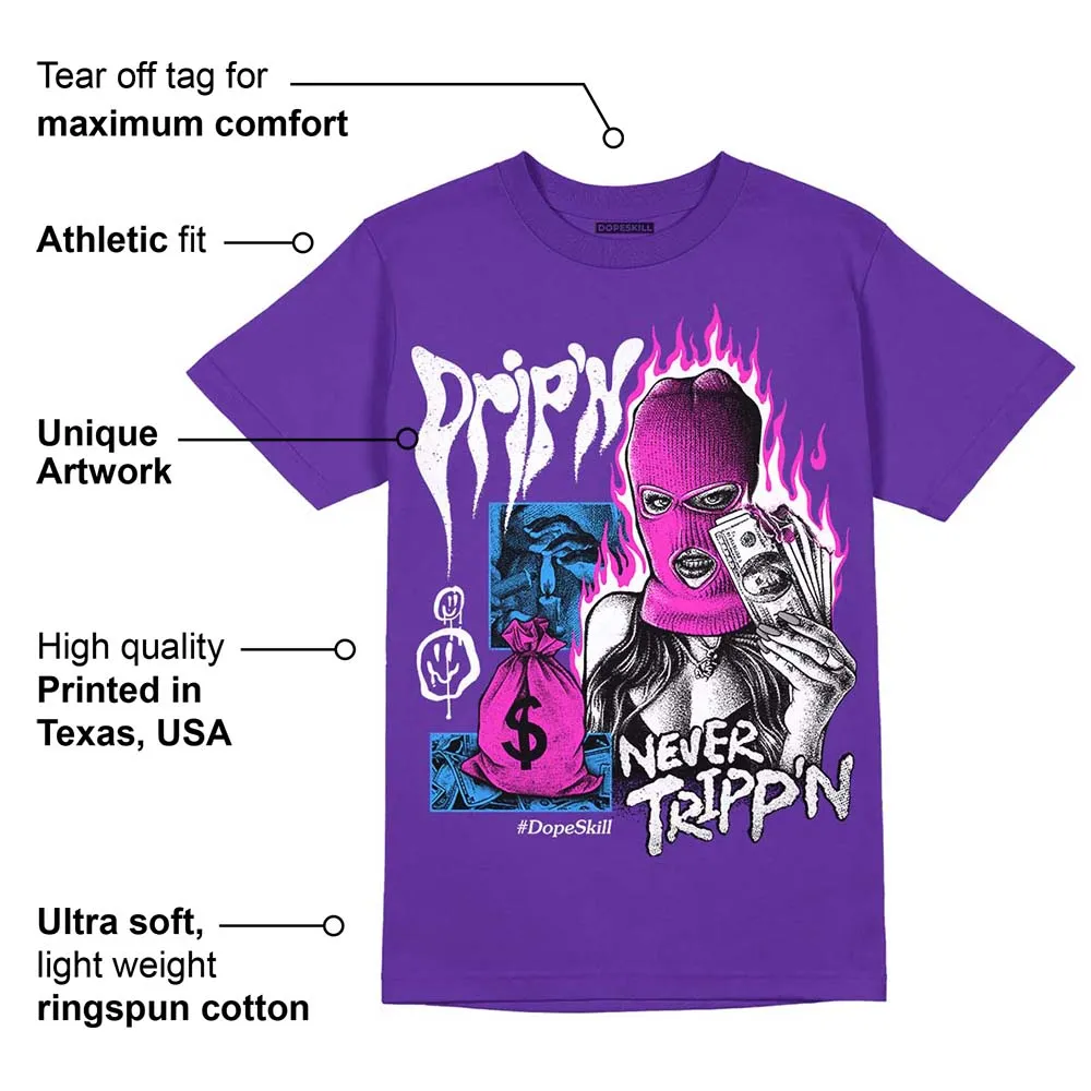 PURPLE Collection DopeSkill Purple T-shirt Drip'n Never Tripp'n Graphic sold by DopeSkill product image thumbnail 2
